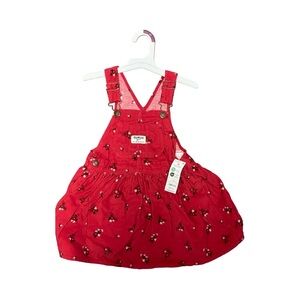 OshKosh B'gosh Toddler Girls Skirt Dress Floral Skirtall Red - 3T